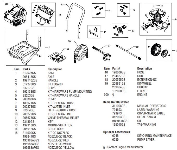 POWERBOSS 020446-0 Pressure Washer Parts